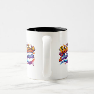 Einzigartiges, farbenfrohes Geschenk für den Tierp Zweifarbige Tasse