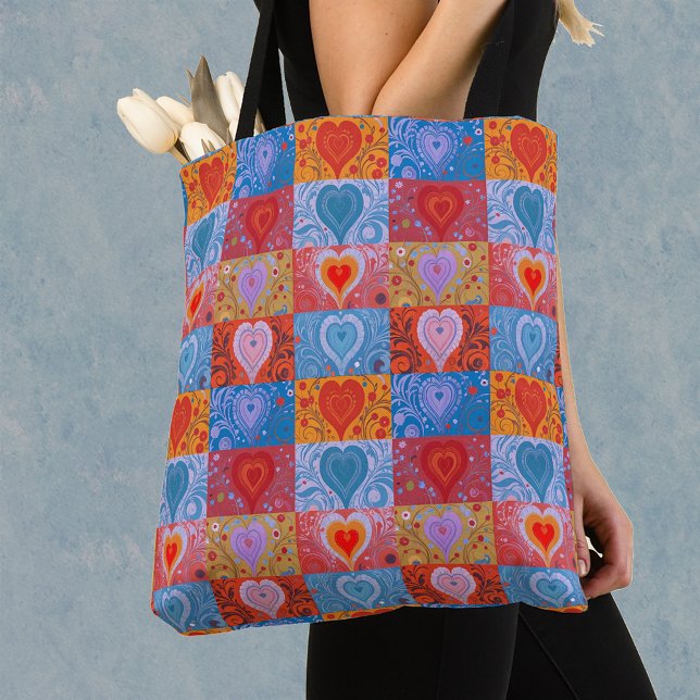 Einzigartiges Farbherz-Liebes-Patchwork-Muster Tot (Von Creator hochgeladen)