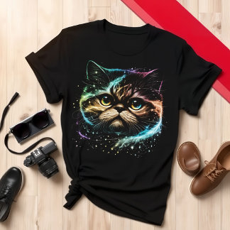 Einzigartiges Farbkatzendesign für Katzen-Liebhabe T-Shirt