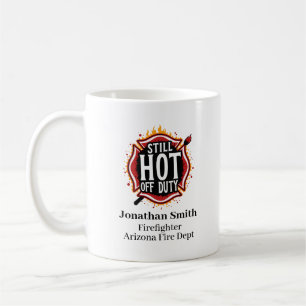 Einzigartiges Feuerwehr-Abzeichen in rotem Maltese Kaffeetasse