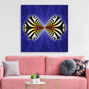Einzigartiges Fine Art Kissing Fish Design Fraktal Leinwanddruck