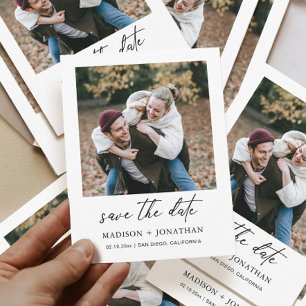 Einzigartiges Foto Hochzeit speichern Einladung