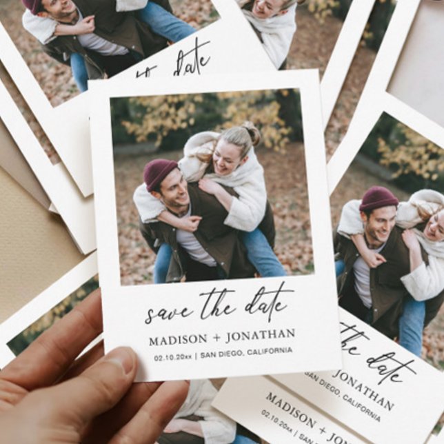 Einzigartiges Foto Hochzeit speichern Einladung (Von Creator hochgeladen)