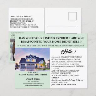 Einzigartiges Foto-Immobilien-Angebot abgelaufen Postkarte
