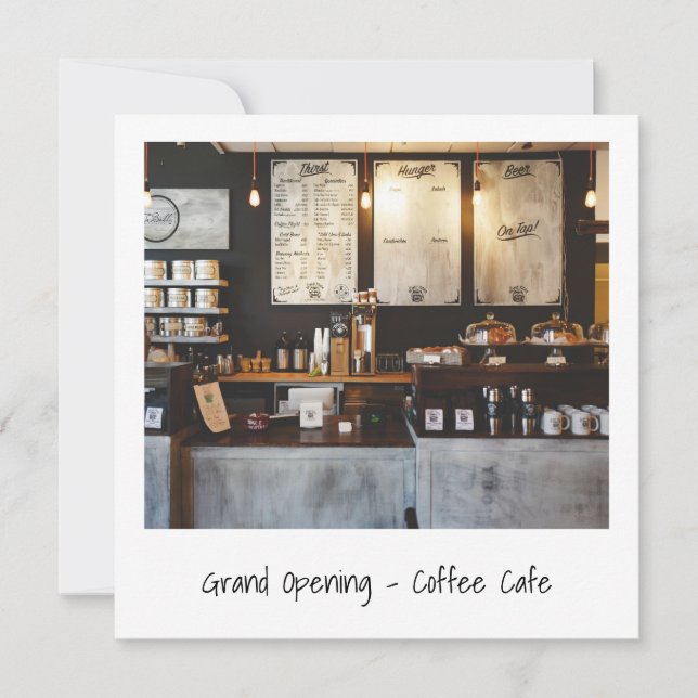 Einzigartiges Foto Restaurant Eröffnung Einladung (Vorderseite)