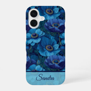 Einzigartiges Frau Geschenk Anemonen Name iPhone 16 Hülle