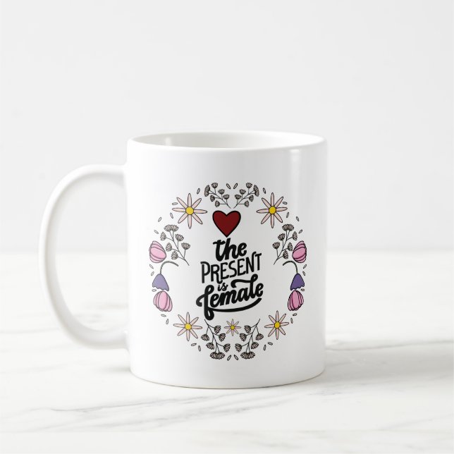 Einzigartiges Frauendesign mit positiver Botschaft Kaffeetasse (Links)
