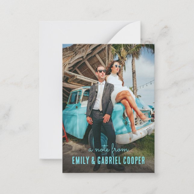 Einzigartiges Fun Kitschy Couple Foto Mitteilungskarte (Vorderseite)