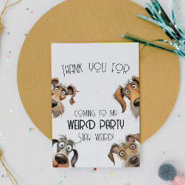 Einzigartiges Funny Dog Party Dankeskarte