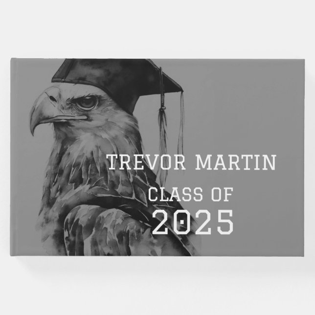 Einzigartiges Gästebuch für Abschluss | Eagle (Vorderseite)