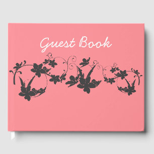 Einzigartiges Gästebuch in Floral Pink
