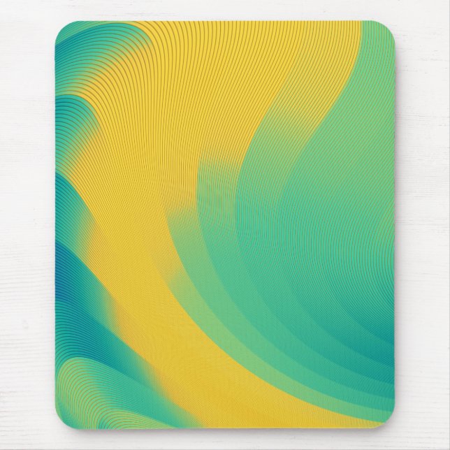 Einzigartiges gelbes Mousepad mit abstraktem Desig (Vorne)