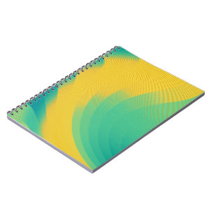Einzigartiges gelbes Notebook mit abstraktem Desig Notizblock