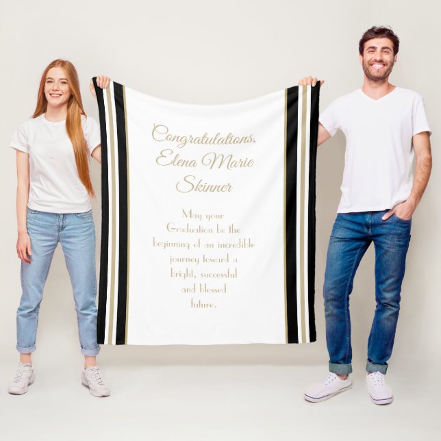 Einzigartiges Geschenk! Abschluss-Decke Fleecedecke (Beispiel)