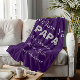 Einzigartiges Geschenk für Daddy Pop oder Papa. Be Fleecedecke