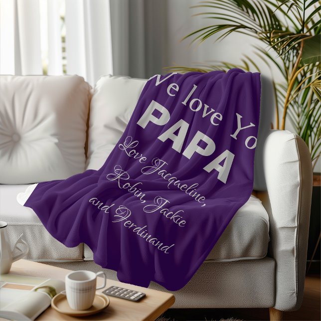Einzigartiges Geschenk für Daddy Pop oder Papa. Be Fleecedecke (Let him know you Love him Deeply. Give him a gift he will use. Simple, Warm, Cuddly and Durable..)