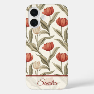 Einzigartiges Geschenk für den besten Freund Tulpe iPhone 16 Hülle