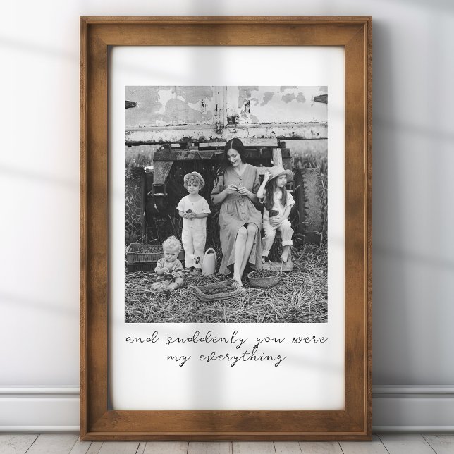 Einzigartiges Geschenk für die Mama aus Foto in Sc Poster (Von Creator hochgeladen)