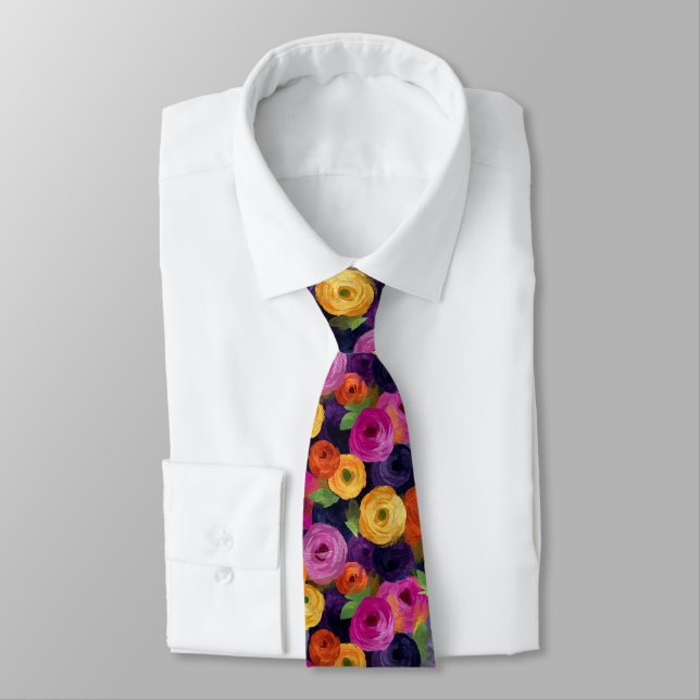 Einzigartiges Geschenk für Trauzeugen Ranunculus B Krawatte (Gebunden)