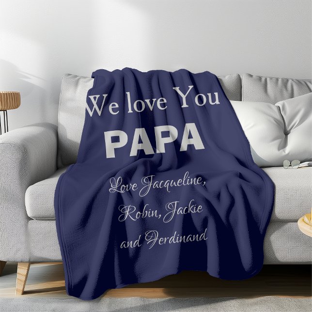 Einzigartiges Geschenk für Vater. Individuelle Nam Fleecedecke (He'll love the simplicity. Warm, Cuddly and Durable, and he'll know he's loved & appreciated. )