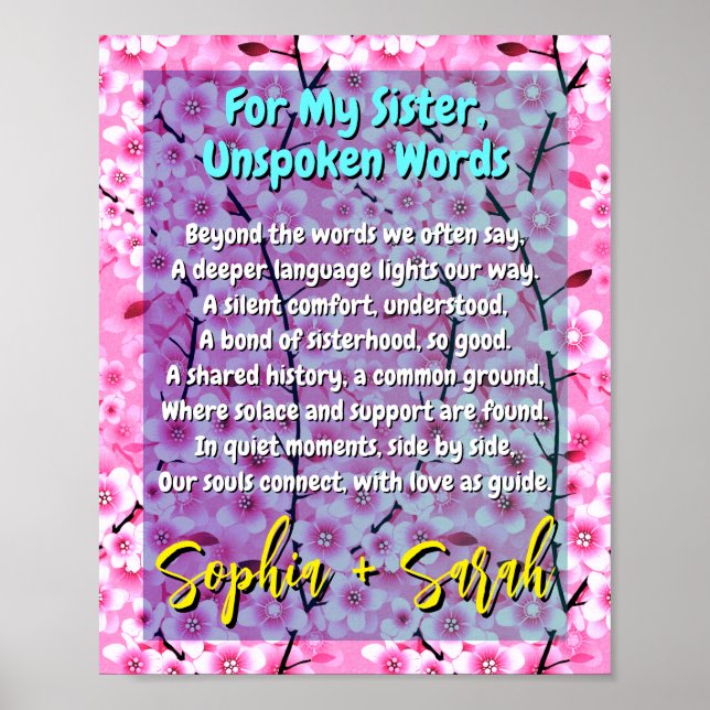 Einzigartiges Geschenk | Poster für sie (Vorne)