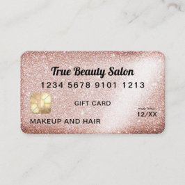 Einzigartiges Geschenkgutschein für Kupferkarten-G Visitenkarte