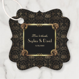 Einzigartiges Gold Black Great Gatsby Art Deco Hoc Geschenkanhänger
