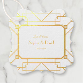 Einzigartiges Gold Black Great Gatsby Art Deco Hoc Geschenkanhänger