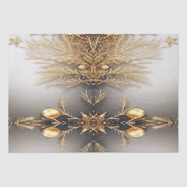 Einzigartiges Gold Decorative Holiday Tissue Seidenpapier (Vorderseite)