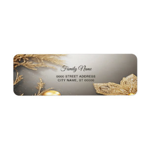 Einzigartiges Gold Decorative Rücksendeadresse-Lab