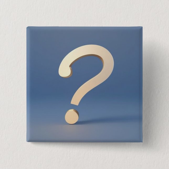 Einzigartiges Gold-Fragezeichen Button (Vorderseite)