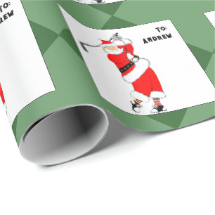 Einzigartiges Golf Weihnachtsgeschenk Geschenkpapier