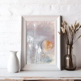 Einzigartiges, grau-modernes abstrakt-minimalistis poster