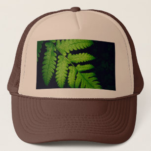 Einzigartiges Green Leaf-Printed Scheme-Cap Tan un Truckerkappe