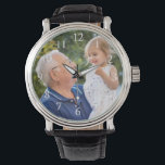 Einzigartiges Großvater Großes Foto Keepake Armbanduhr<br><div class="desc">Achten Sie personalisiert auf Großvater und großartiges Foto. Ein unvergessliches Geschenk für Großvater zum Geburtstag,  Feiertage und Großeltern.</div>