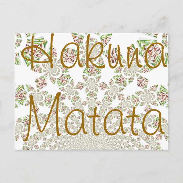 Einzigartiges Hakuna Matata Design: Serene Vibes Postkarte (Vorderseite)