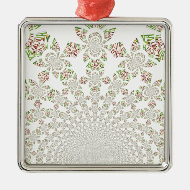 Einzigartiges Hakuna Matata Design: Serene Vibes Silbernes Ornament (Vorne)