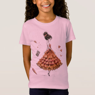 Einzigartiges handgefertigtes Stil-Linienkunst-Pos T-Shirt