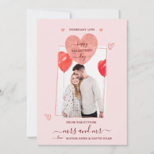Einzigartiges Happy Valentines Day Mrs. & Mr. Foto Save The Date