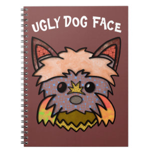 Einzigartiges hässliches HundegesichtsNotebook Notizblock