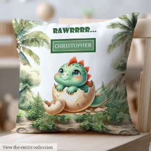 Einzigartiges Hatching Soon Baby Dinosaurier Perso Kissen