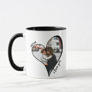Einzigartiges Herz Mama ich liebe dich Benutzerdef Tasse
