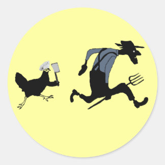 Einzigartiges Huhn Runder Aufkleber