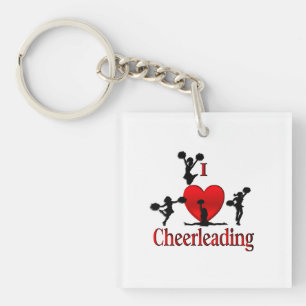 Einzigartiges Ich Liebe Cheerleading Schlüsselanhänger