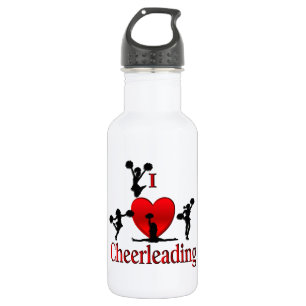 Einzigartiges Ich Liebe Cheerleading Trinkflasche
