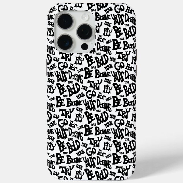 Einzigartiges iPhone-Gehäuse Motivierend "Be Bold" Case-Mate iPhone Hülle (Rückseite)