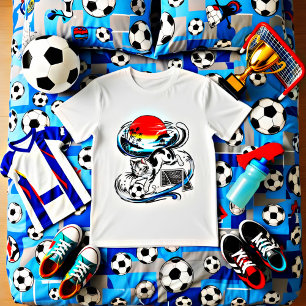 Einzigartiges japanisches Fußball-Katzengeschenk f Tri-Blend Shirt