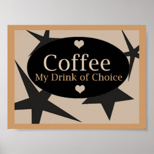 Einzigartiges Kaffeedesign Poster