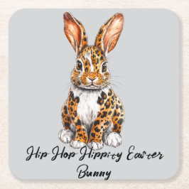 Einzigartiges Kaninchen mit Gepunktetem Leopard Rechteckiger Pappuntersetzer