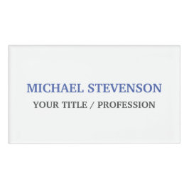 Einzigartiges klassisches Blau Namenschild